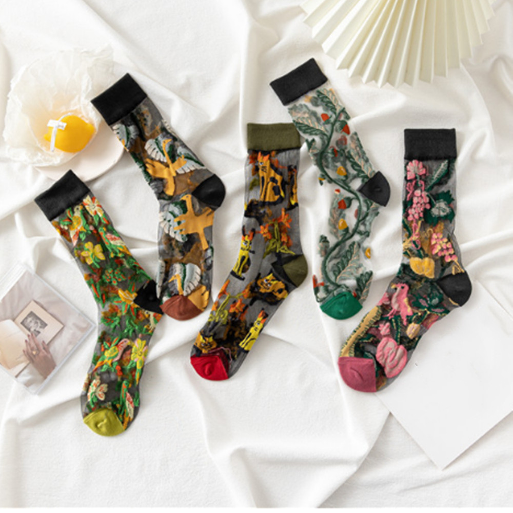 Invisibility Sock Loafer - Kobieta Koronkowe kwiatowe krótkie skarpetki cienkie