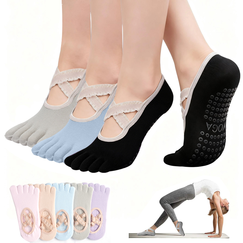 No Show Sock Women - Damskie antypoślizgowe skarpety do pilatesu, damskie