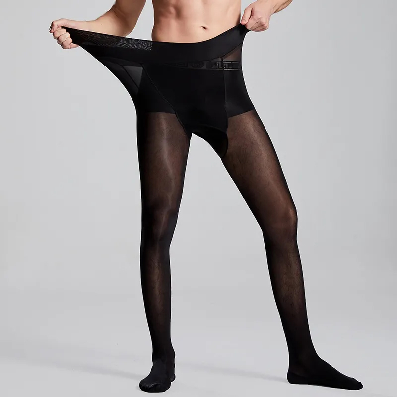 Tights Pantyhose Sheer - Męskie rajstopy plus size, seksowne, przezroczyste,