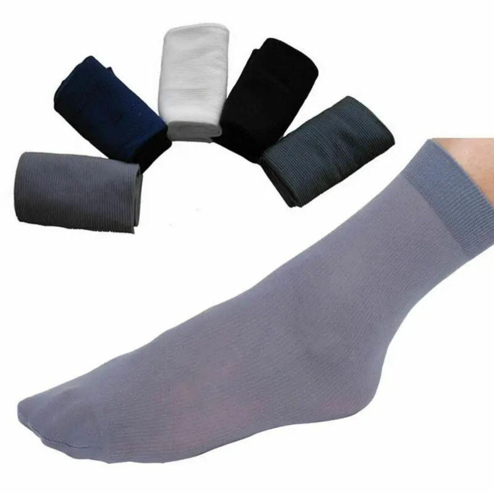 Silk Sock Bamboo - 10 par Casualowych Oddychających Męskich Skarpetek